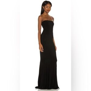 Norma Kamali x REVOLVE strapless fishtail dress black size medium